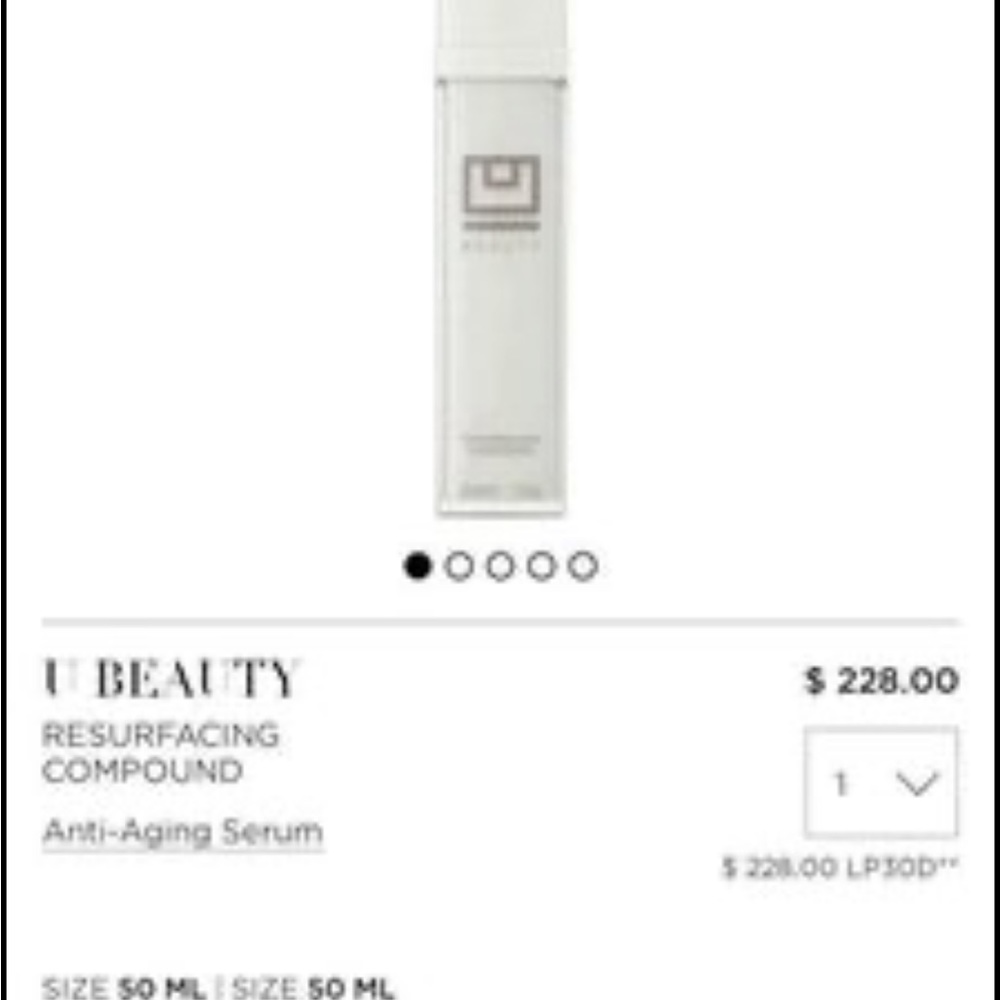 U Beauty face resurfacing compound, and aging face serum brand new in box.